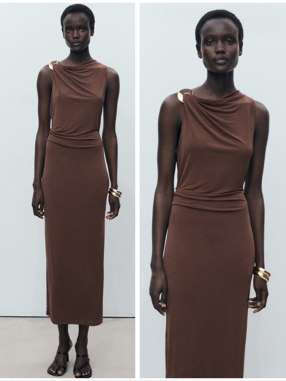 MANGO Draped Dress - Picture 1 of 5